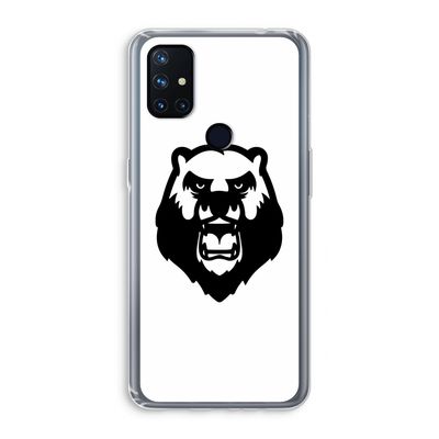 Angry Bear (white): OnePlus Nord N10 5G Transparant Hoesje