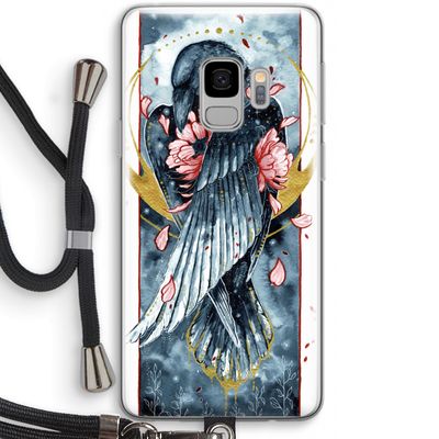 Golden Raven: Samsung Galaxy S9 Transparant Hoesje met koord