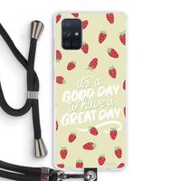 Don't forget to have a great day: Samsung Galaxy A71 Transparant Hoesje met koord