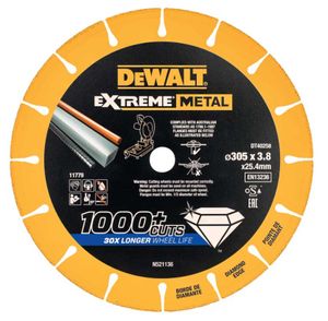 DeWalt Accessoires EXTREME METAL | Doorslijpschijf metaal | 300x(25.4/20)x3.8 mm - DT40258-QZ - DT40258-QZ