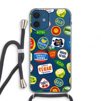Fruitsticker: iPhone 12 mini Transparant Hoesje met koord
