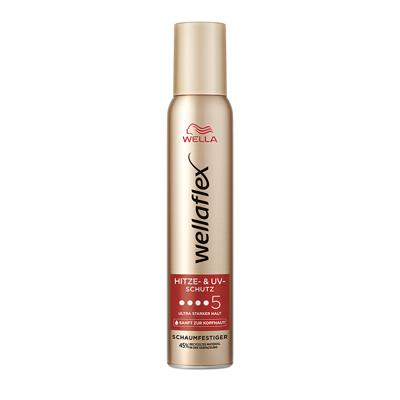 Wella Wellaflex Heat & UV Protection Ultra Sterk 5 Mousse 200 ml