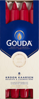 Gouda Kroonkaars robijnrood 240/24 8 Stuks