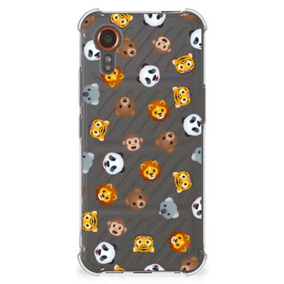 Doorzichtige Silicone Hoesje voor Samsung Galaxy Xcover 7 Dieren Emojis