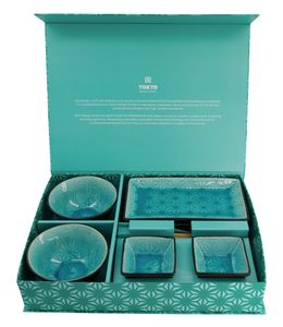 Tokyo Design Studio – Glassy Turquoise Gift Set – Sterren – 8 pcs