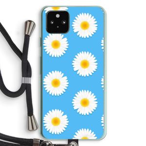 Margrietjes: Pixel 5a 5G Transparant Hoesje met koord