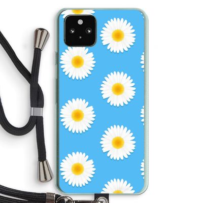 Margrietjes: Pixel 5a 5G Transparant Hoesje met koord