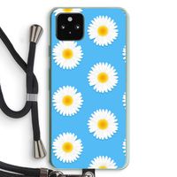 Margrietjes: Pixel 5a 5G Transparant Hoesje met koord Margrietjes: Pixel 5a 5G Transparant Hoesje met koord
