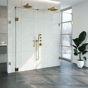 Douchecabine Compleet Just Creating Profielloos XL 80x200 cm Goud Sanitop