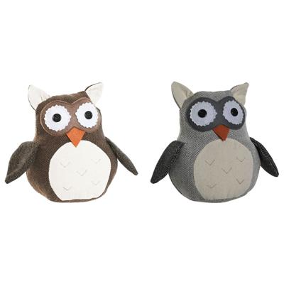 Deurstopper Home ESPRIT Zand 25 x 12 x 20 cm Uil (2 Stuks)