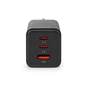 Oplader | Snellaad functie | 3.0 / 3.25 A | Outputs: 3 | USB-A / 2x USB-C© | 65 W | Automatische V