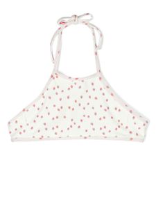 Frankies Bikinis Kids haut de bikini à pois - Blanc