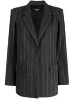 Paule Ka blazer boutonné à fines rayures - Gris