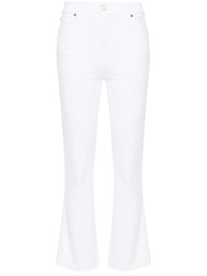7 For All Mankind jean évasé Slim Kick à taille haute - Blanc