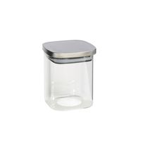 Voedsel/etenswaren bewaren voorraadpot 1100 ml glas met RVS deksel