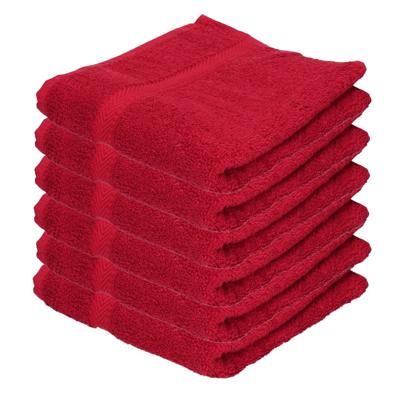 Badkamer handdoeken - 6x - rood - 50 x 100 cm - voordelige handdoeken - 420gr - 100% katoen