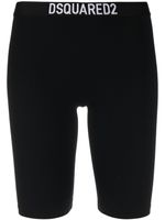 DSQUARED2 short cycliste à bande logo - Noir