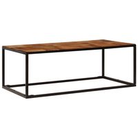 The Living Store Salontafel - Acaciahout en Staal - 110 x 60 x 40 cm - Bruin/Zwart - thumbnail