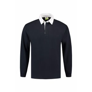 Rugbyshirt met witte kraag M  -