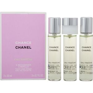 Chance Eau Fraîche eau de toilette twist and spray navullingen, 3x 20 ml