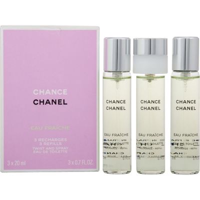 Chance Eau Fraîche eau de toilette twist and spray navullingen, 3x 20 ml