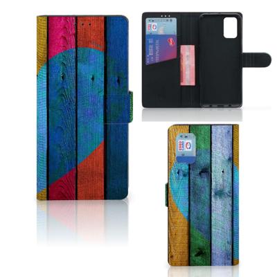 Samsung Galaxy A02s | M02s | Book Style Case | Wood Heart - Cadeau voor je Vriend