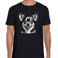 Cadeau/verkleed T-shirt heren - zwart - Chihuahua - honden liefhebber
