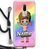 Chibi Maker man: OnePlus 6 Transparant Hoesje met koord