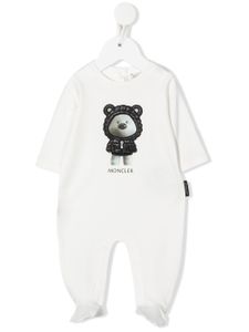 Moncler Enfant grenouillère à imprimé graphique - Blanc