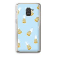 Ananasjes: Samsung Galaxy A8 (2018) Transparant Hoesje