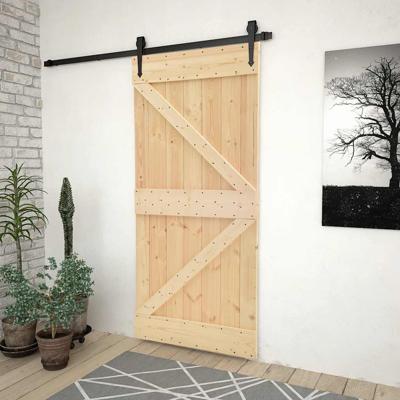 Schuifdeur met beslag 80x210 cm massief grenenhout