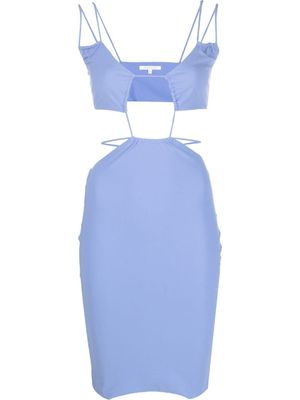 Patrizia Pepe robe courte Essential à découpes - Bleu Patrizia Pepe robe courte Essential à découpes - Bleu