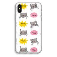 Meow: iPhone XS Transparant Hoesje