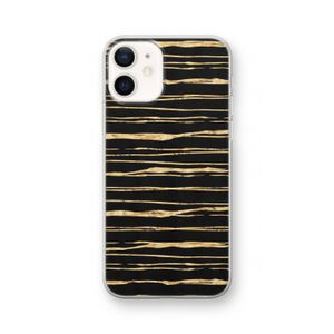Gouden strepen: iPhone 12 Transparant Hoesje
