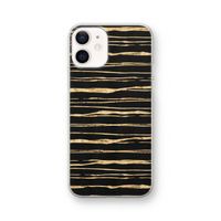 Gouden strepen: iPhone 12 Transparant Hoesje