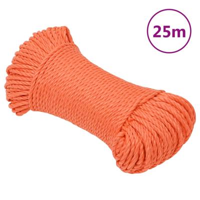 VidaXL Werktouw 3 mm 25 m polypropeen oranje