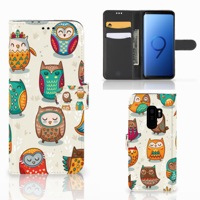 Samsung Galaxy S9 Plus | Telefoonhoesje | Met pasjeshouder | Vrolijke Uilen Samsung Galaxy S9 Plus | Telefoonhoesje | Met pasjeshouder | Vrolijke Uilen