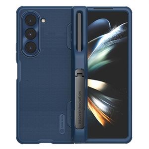 Nillkin Super Frosted Shield Fold Samsung Galaxy Z Fold5 Hoesje - Blauw