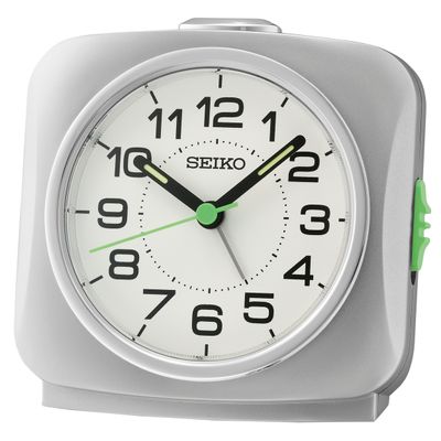 Seiko QHE194S Wekker Kunststof grijs-wit 9,5 x 9,5 x 6,6 cm