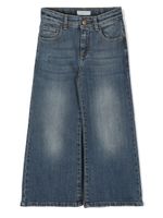 Golden Goose Kids wide-leg stonewashed jeans - Bleu