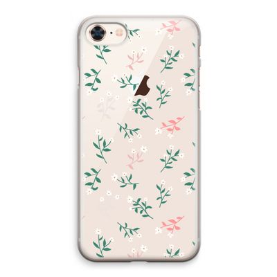 Small white flowers: iPhone 8 Transparant Hoesje