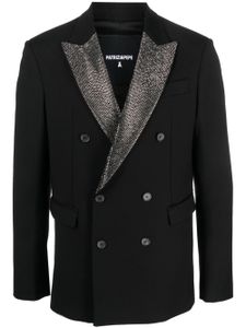 Patrizia Pepe blazer boutonné à ornements en cristal - Noir