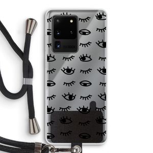 Eye pattern #2: Samsung Galaxy S20 Ultra Transparant Hoesje met koord