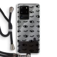 Eye pattern #2: Samsung Galaxy S20 Ultra Transparant Hoesje met koord