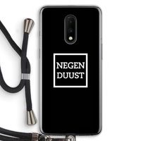 Negenduust black: OnePlus 7 Transparant Hoesje met koord