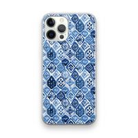 Blauw motief: iPhone 12 Pro Transparant Hoesje