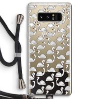 Zwanen: Samsung Galaxy Note 8 Transparant Hoesje met koord