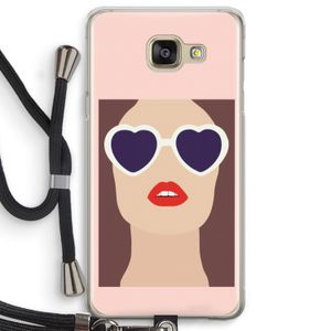 Red lips: Samsung Galaxy A5 (2016) Transparant Hoesje met koord
