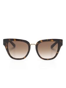 Dolce & Gabbana Eyewear lunettes de soleil à logo DG - Marron