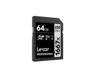 Lexar SDXC Professional 64GB UHS-II V60 1667x